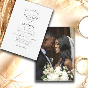 Invitation Mariage photo Chic Elegant