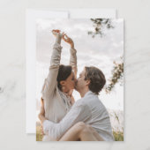 Invitation Mariage photo chic Eucalyptus Gold Green (Dos)