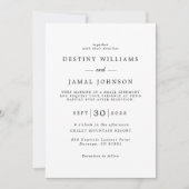Invitation Mariage photo Chic Modern Bride Groom (Devant)