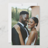 Invitation Mariage photo Chic Modern Bride Groom (Dos)