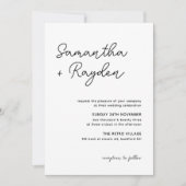 Invitation Mariage photo Chic Modern Calligraphie (Devant)