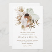 Invitation Mariage photo Chic Neutral Boho (Devant / Derrière)