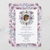 Invitation Mariage photo chinois rose (Devant / Derrière)