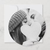 Invitation Mariage photo circulaire des flocons d'hiver (Dos)