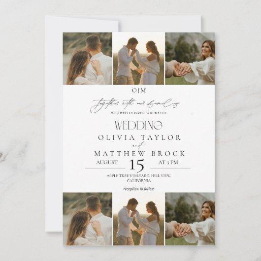 Invitation Mariage photo classique (Devant)