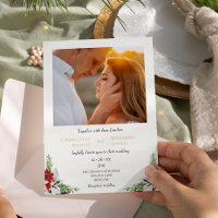 Mariage photo classique de Noël moderne minimalist