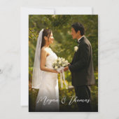 Invitation Mariage photo classique élégant (Devant)