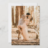 Invitation Mariage photo classique élégant à la main (Dos)