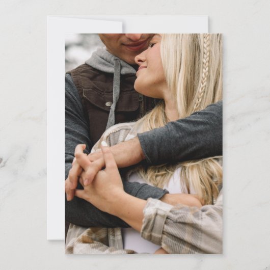 Invitation Mariage photo classique Elegant Gold (Dos)