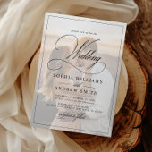 Invitation Mariage photo classique en noir et blanc