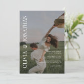 Invitation Mariage photo classique simple (Debout devant)