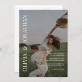 Invitation Mariage photo classique simple (Devant / Derrière)