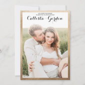 Invitation Mariage photo Collage simple or moderne (Devant)