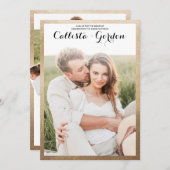 Invitation Mariage photo Collage simple or moderne (Devant / Derrière)