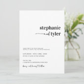 Invitation Mariage photo contemporain simple et moderne (Debout devant)