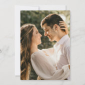 Invitation Mariage photo couleur d'aquarelle du feuillage de  (Dos)