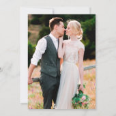 Invitation Mariage photo couleur rose blanc rose (Dos)