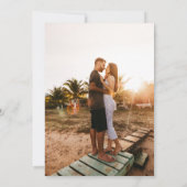 Invitation Mariage photo couleur rose orange tropical (Dos)