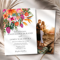 Mariage photo couleur rose orange tropical