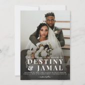 Invitation Mariage photo couple moderne (Devant)