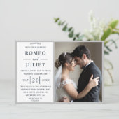 Invitation Mariage photo couple romantique (Debout devant)