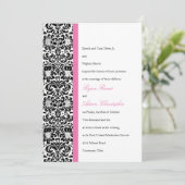 Invitation Mariage photo Damask classique (Debout devant)