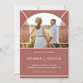Invitation Mariage photo d'Arch Rose assez Dusty (Devant)