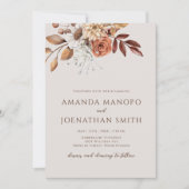 Invitation Mariage photo d'automne inspiré de la nature (Devant)