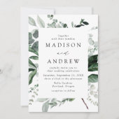 Invitation Mariage photo de cadre verdoyant (Devant)