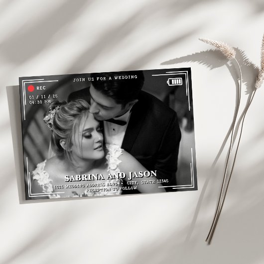 Invitation Mariage photo de caméra vidéo