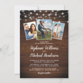 Invitation Mariage photo de campagne rustique (Devant)