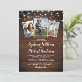Invitation Mariage photo de campagne rustique (Debout devant)