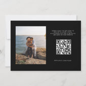 Invitation Mariage photo de code QR de script moderne (Dos)