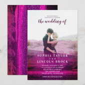 Invitation Mariage photo de couverture abstraite de Bourgogne (Devant / Derrière)