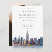 Invitation Mariage photo de destination de New York (Devant / Derrière)
