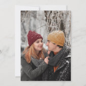 Invitation Mariage Photo de forêt de conte de fées hivernal (Dos)