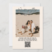 Invitation Mariage photo de gâteau écrit avec code QR tiré à  (Dos)