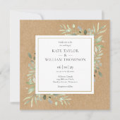 Invitation Mariage photo de Greenertic Rustic Kraft (Devant)