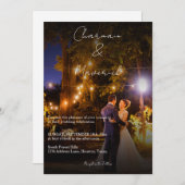 Invitation Mariage photo de la danse couple moderne (Devant / Derrière)