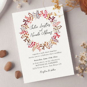 Invitation Mariage photo de la feuille d'eucalyptus botanique