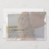 Invitation Mariage photo de la Marine Contemporary Script hor (Devant)