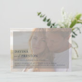 Invitation Mariage photo de la Marine Contemporary Script hor (Debout devant)