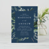 Invitation Mariage photo de la Marine de verdure (Debout devant)