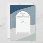 Invitation Mariage photo de la messe nuptiale catholique Blue (Dos)