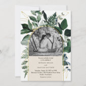 Invitation Mariage photo de l'arc de jardin botanique vert mo (Devant)