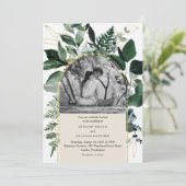 Invitation Mariage photo de l'arc de jardin botanique vert mo (Debout devant)