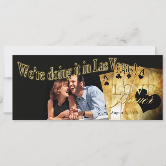 Invitation Mariage photo de luxe Las Vegas (Devant)