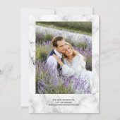 Invitation Mariage Photo de Marbre d'agate dorée violette mod (Dos)