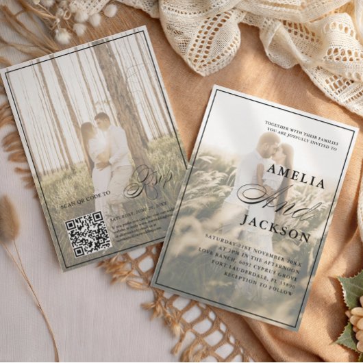 Invitation Mariage photo de Modern Couple