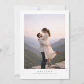 Invitation Mariage photo de monogramme minimaliste moderne (Dos)